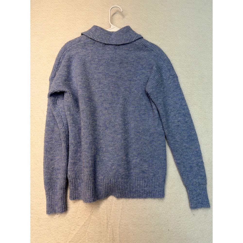 Central Park West Womens Light Blue Ribbed Knit Button Front Polo Cardigan XS - Picture 6 of 6